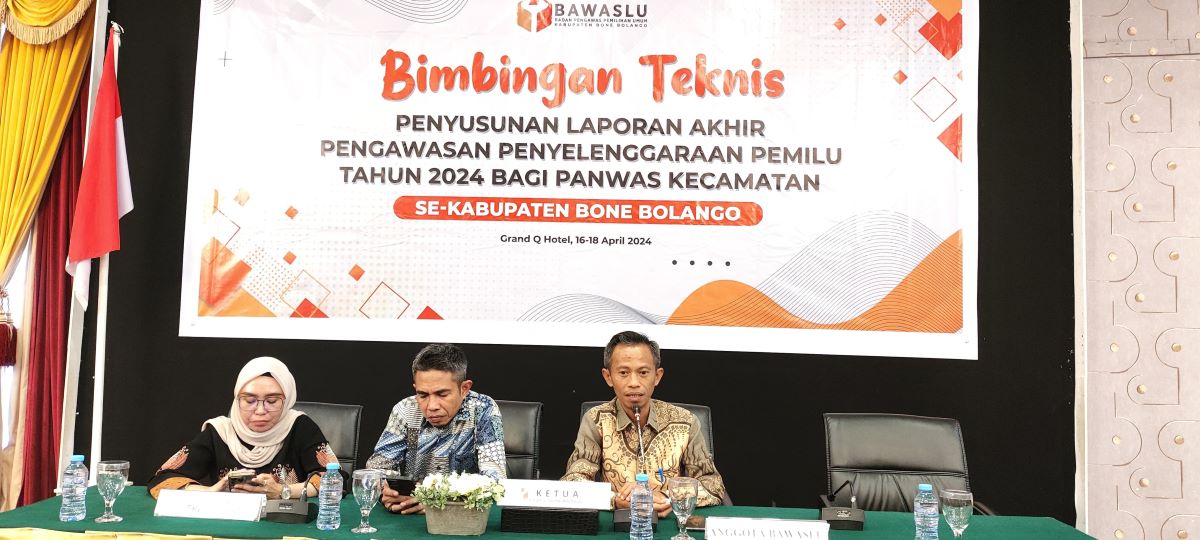 PASCA CUTI BERSAMA, BAWASLU GELAR BIMTEK PENYUSUNAN LAPORAN AKHIR DITINGKAT PANWASLU KECAMATAN