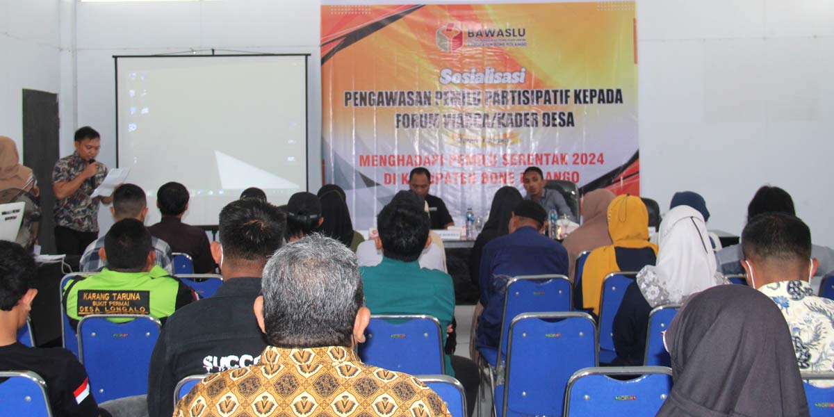 TINGKATKAN PARTISIPATIF MASYARAKAT, BAWASLU BONEBOL SASAR FORUM WARGA
