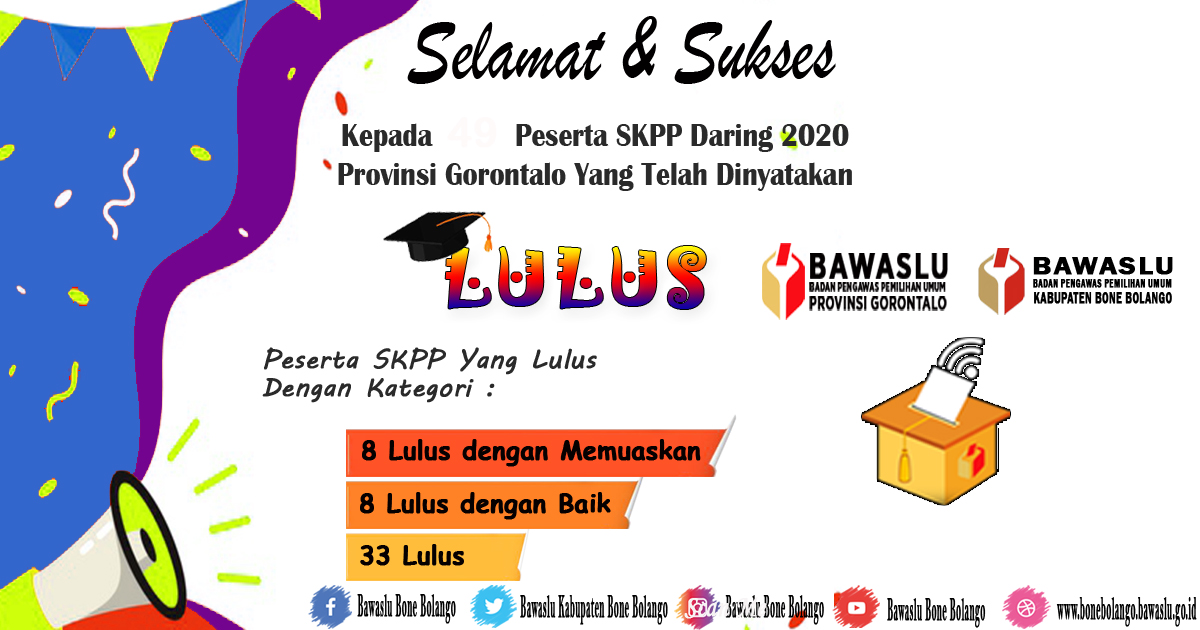 PENGUMUMAN KELULUSAN PESERTA SKPP DARING BAWASLU