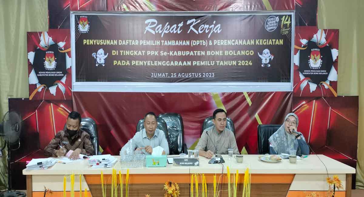 HADIRI RAPAT KERJA DAFTAR PEMILIH TAMBAHAN, YULIANTI SAMPAIKAN LANGKAH PENGAWASAN BAWASLU BONE BOLANGO