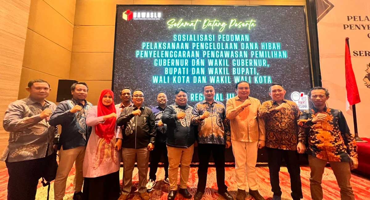 Sofyan Djama Bersama Arkan Karim Hadiri Sosialisasi Pengelolaan Dana Hibah Penyelenggaraan Pemilihan Tahun 2024
