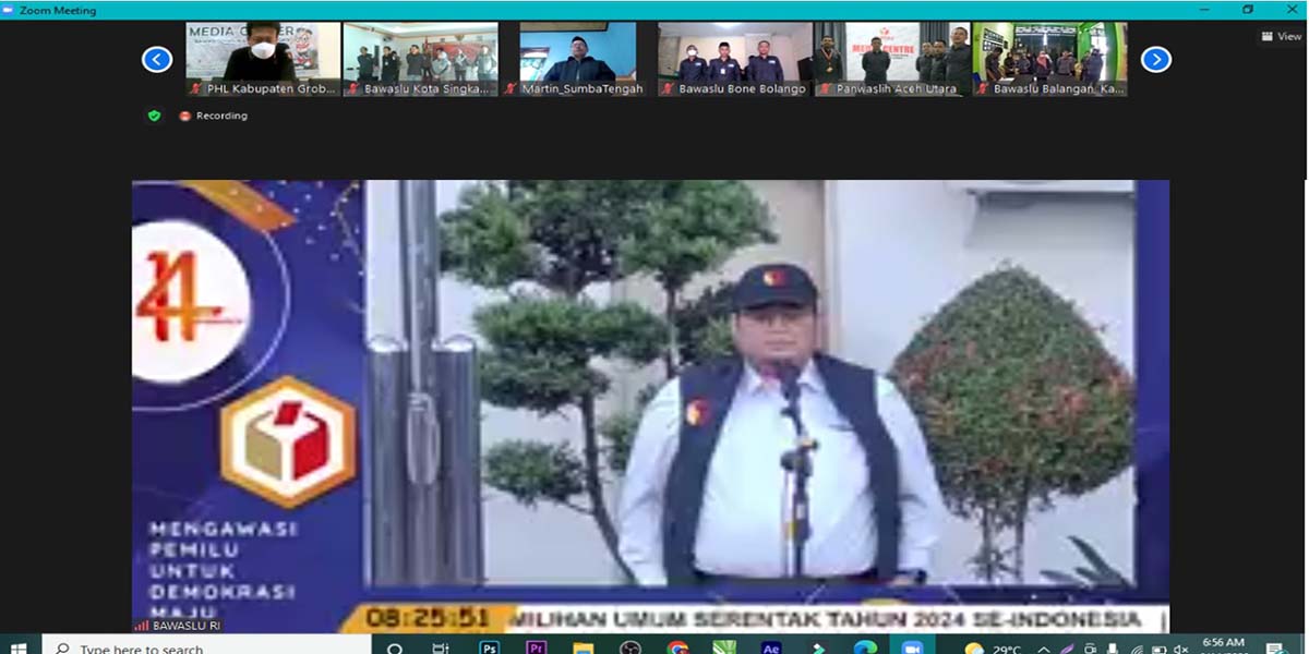 SECARA DARING, BAWASLU BONE BOLANGO IKUTI APEL SIAGA PENGAWASAN PEMILU SERENTAK TAHUN 2024