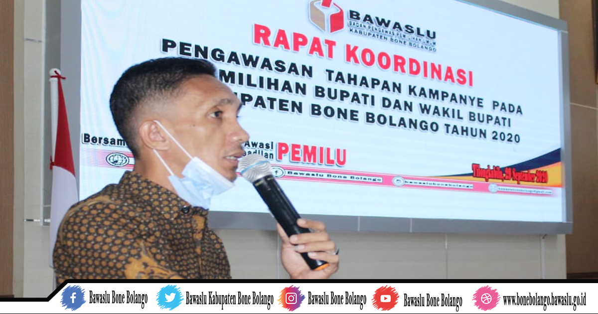 Bawaslu Kab. Bone Bolango Gelar Rapat Koordinasi Pengawasan Kampanye