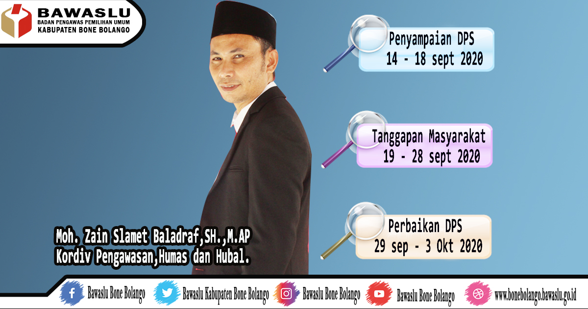 Tahapan Tanggapan DPS, Slamet: Masyarakat bisa melapor ke Posko aduan Data Pemilih Bawaslu