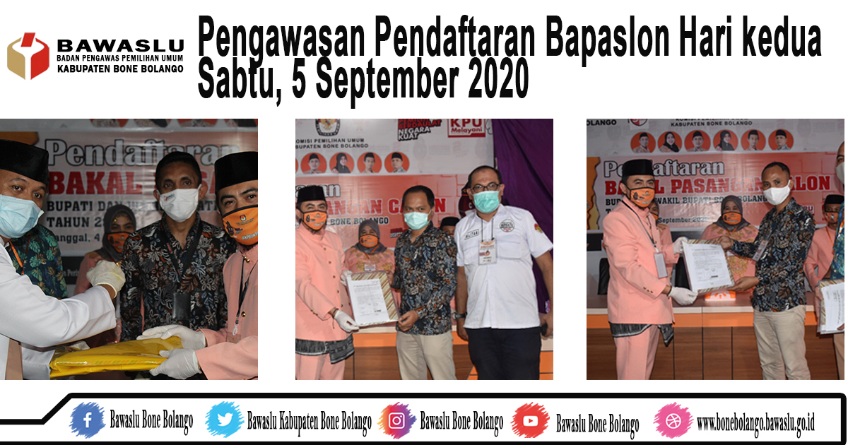 Hari kedua Tahapan Pendaftaran. Fokus Pengawasan Bawaslu Kab. Bone Bolango tetap pada Syarat Percalonan dan Syarat Calon serta Protap Covid-19