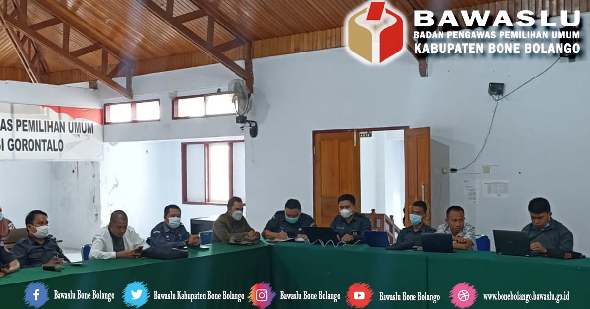 Bawaslu Bone Bolango ikuti Rakor penyusunan laporan akhir kehumasan dan Hukum Tahun 2020