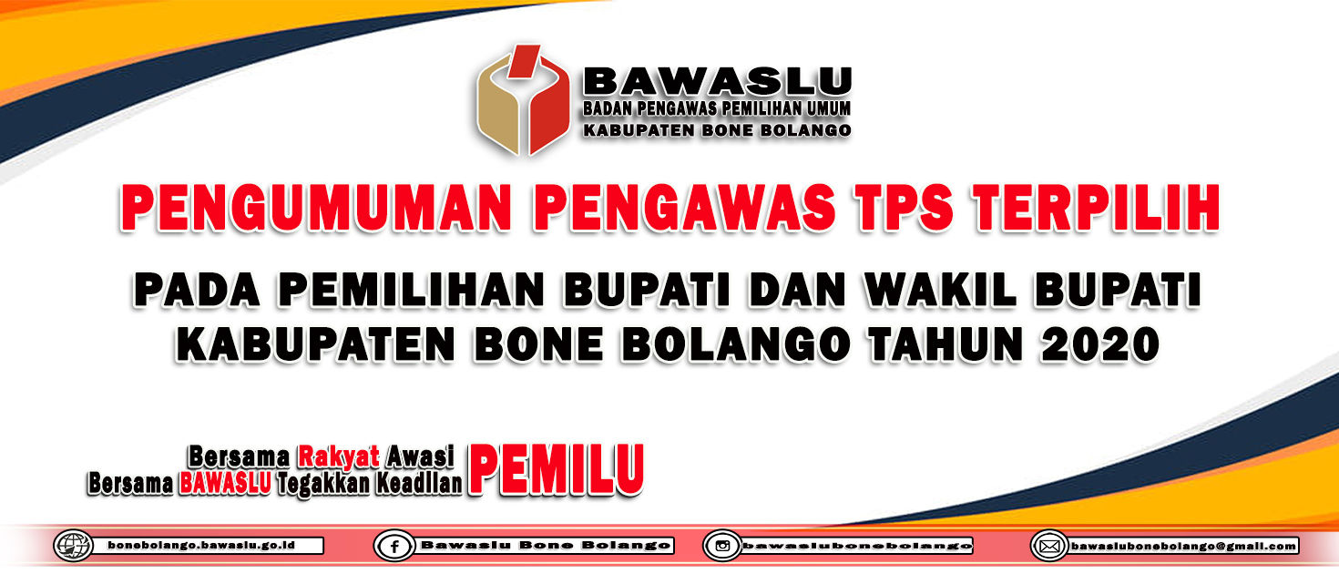 PENGUMUMAN PENGAWAS TPS TERPILIH