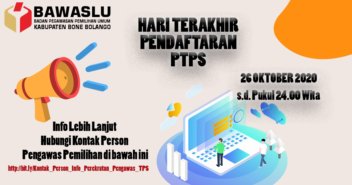 Memasuki Hari Terakhir Pendaftaran PTPS. Bawaslu Kab. Bone Bolango optimis Pendaftar akan memenuhi kebutuhan PTPS.