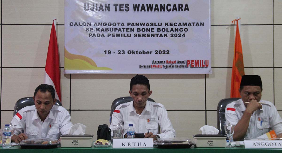POKJA GELAR UJIAN TES WAWANCARA CALON ANGGOTA PANWASCAM
