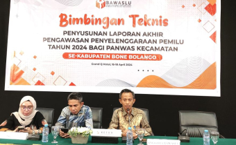 PASCA CUTI BERSAMA, BAWASLU GELAR BIMTEK PENYUSUNAN LAPORAN AKHIR DITINGKAT PANWASLU KECAMATAN