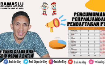 Bawaslu Bone Bolango Perpanjang Pendaftaran Calon Pengawas TPS