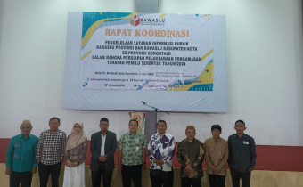BAWASLU KABUPATEN BONE BOLANGO HADIRI RAKOR PENGELOLAAN LAYANAN INFORMASI PUBLIK