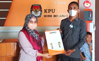 Terkait Uji Petik, Bawaslu Bone Bolango lakukan Koordinasi bersama KPU Bone Bolango.