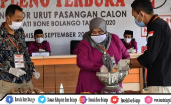 Pengawasan Tahapan Pengundian Nomor Urut Paslon Bupati dan Wakil Bupati Bone Bolango.