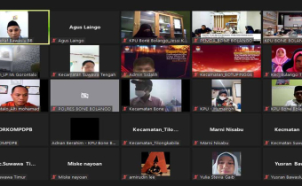 BAWASLU BONE BOLANGO, HADIRI RAPAT FORUM KOORDINASI PEMUTAKHIRAN DATA