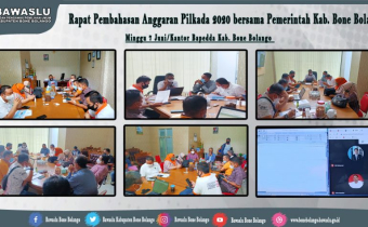 Hadiri Rapat Pembahasan Dana Hibah Pilkada 2020 Bersama Pemerintah Kab. Bone Bolango