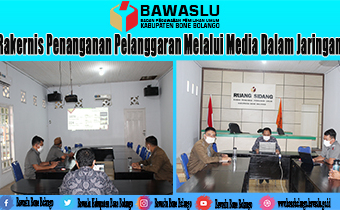 Bawaslu Kab. Bone Bolango Ikuti Rakernis Penanganan Pelanggaran melalui Media Daring