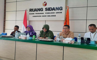 BAWASLU BONE BOLANGO TERIMA SOSIALISASI PEMBENTUKAN BAWASLU PROVINSI DARI TIM SELEKSI