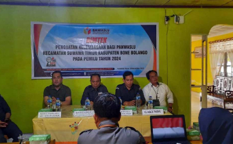 SENTRA GAKKUMDU BAWASLU BONE BOLANGO LAKUKAN PEMBINAAN SECARA MARATHON KEPADA PANWASLU DI 18 KECAMATAN