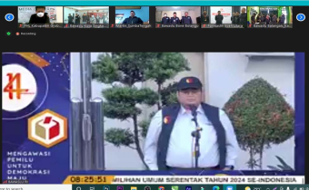 SECARA DARING, BAWASLU BONE BOLANGO IKUTI APEL SIAGA PENGAWASAN PEMILU SERENTAK TAHUN 2024