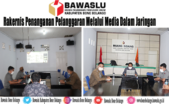 Bawaslu Kab. Bone Bolango Ikuti Rakernis Penanganan Pelanggaran melalui Media Daring