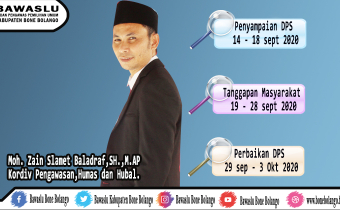 Tahapan Tanggapan DPS, Slamet: Masyarakat bisa melapor ke Posko aduan Data Pemilih Bawaslu