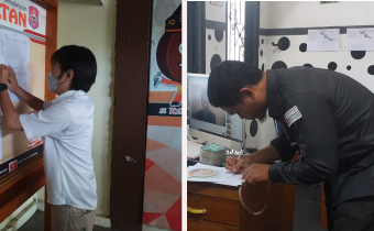 Bawaslu Bone Bolango lakukan Pengawasan Pengumuman Rekap PDPB September.