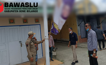 Bawaslu Bone Bolango Tertibkan APK Paslon