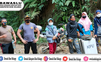 Tempuh 11 Jam melalui jalur darat . Panwascam Pinogu Kawal Ketat Pergerakan Kotak Suara