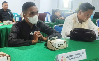 DISEMINASI PERBAWASLU 1 TAHUN 2022, BAWASLU BONE BOLANGO IKUTI KEGIATANNYA