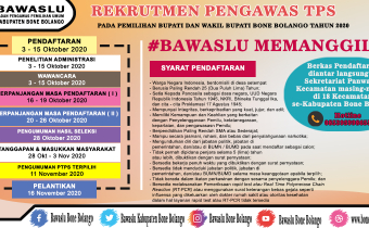 Pengumuman Perekrutan Pengawas Tempat Pemungutan Suara (PTPS) Pilkada Serentak 2020