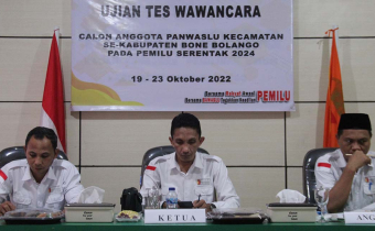 POKJA GELAR UJIAN TES WAWANCARA CALON ANGGOTA PANWASCAM